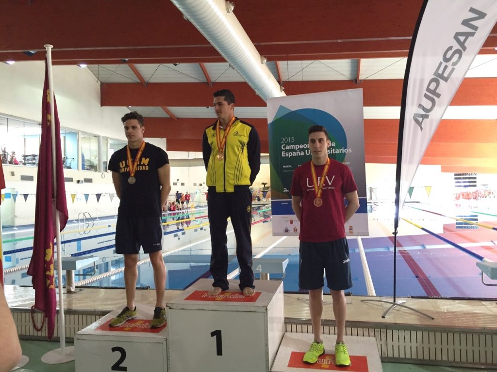 Albert Filella, en tercer lloc al podi en la prova en 50 m lliures.