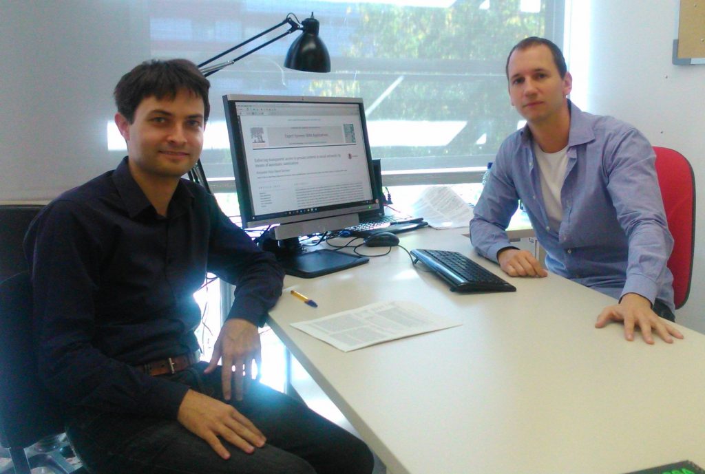 David Sánchez i Alexandre Viejo, del grup de recerca CRISES, del Departament d’Enginyeria Informàtica i Matemàtiques.